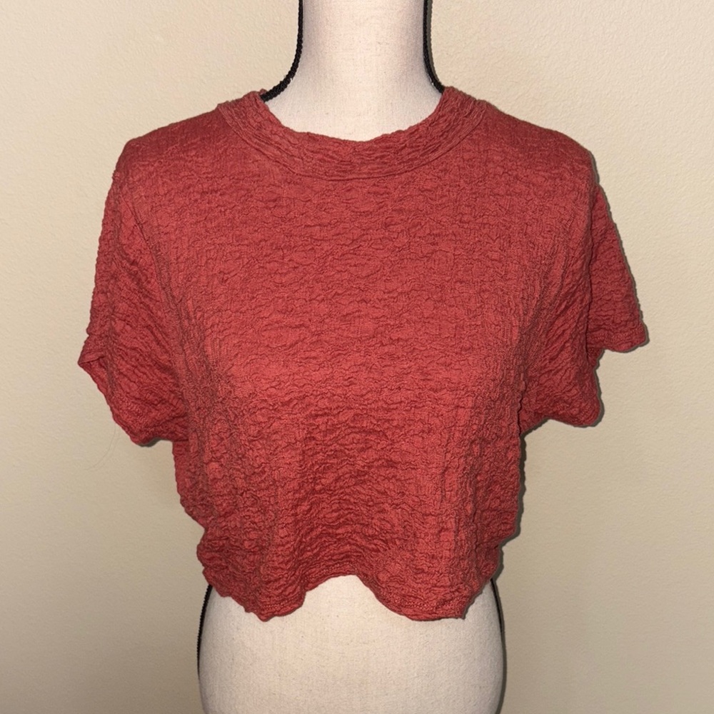 Textured Rust Crop Top